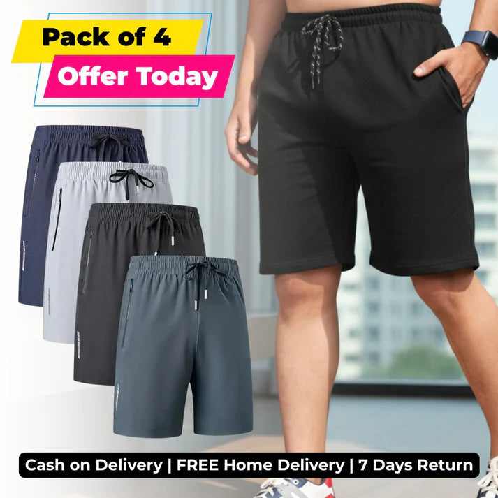 Pack of 4 Offer 😍 Premium-Quality Shorts For Men