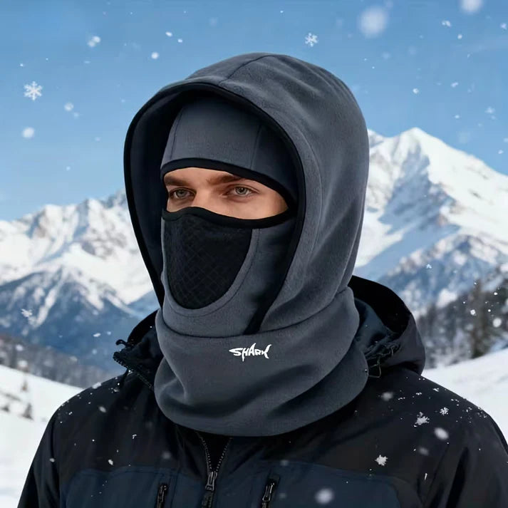 🔥Balaclava Winter Double Layer Hood Protection with Shark Letter Print (BUY 1 GET 1 FREE)