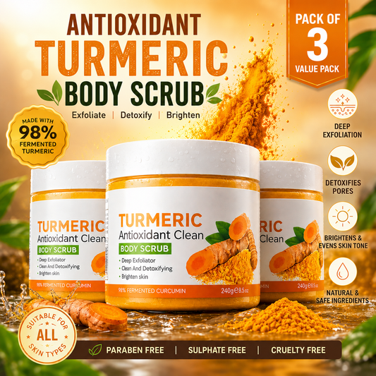 🌿Deep Cleansing Turmeric & Citrus Body Scrub (Pack of 3)