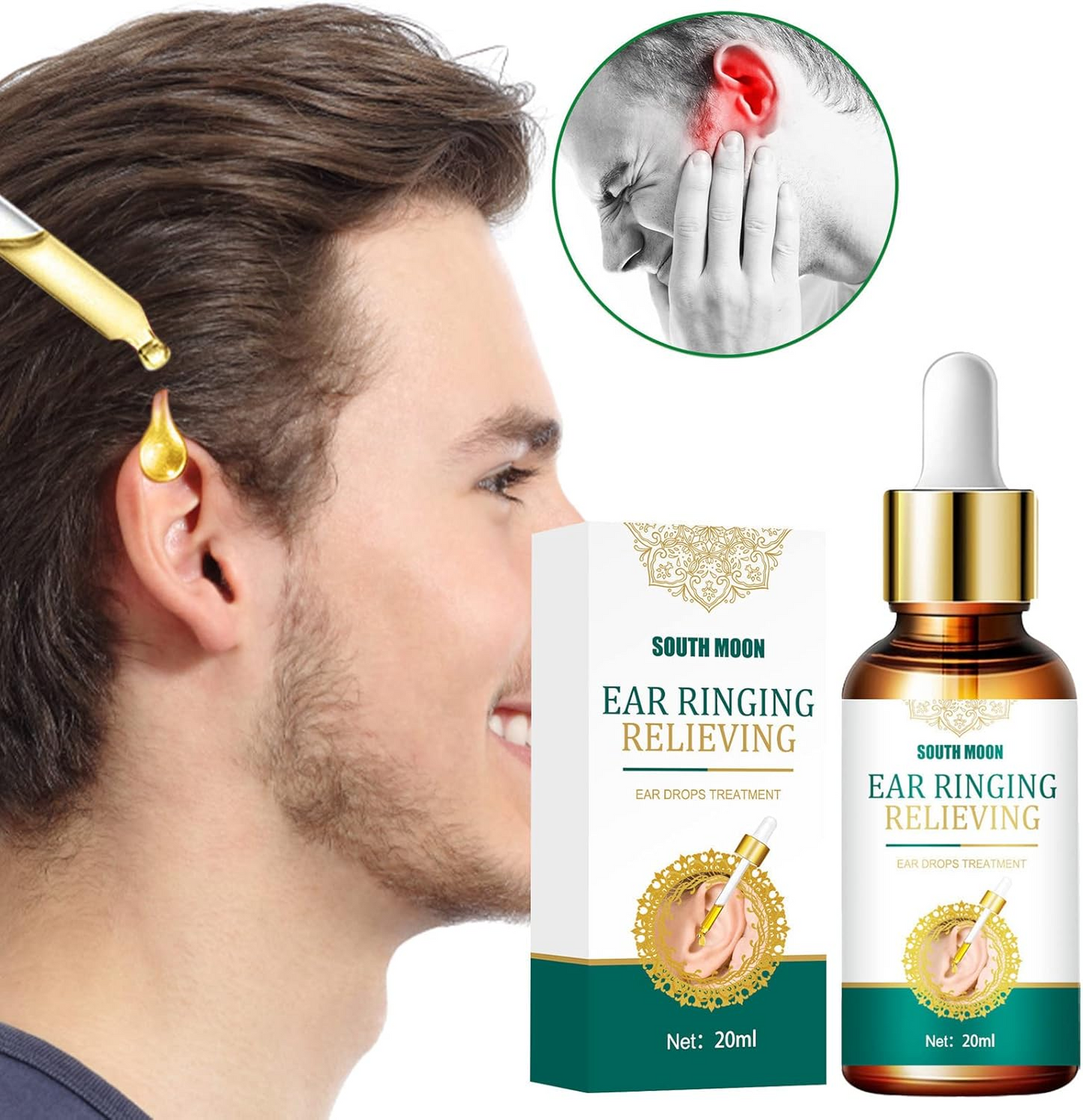 Ear Ringing Relieving Drops (30 Days Pack) - Buy 1 Get 1 FREE🔥🔥