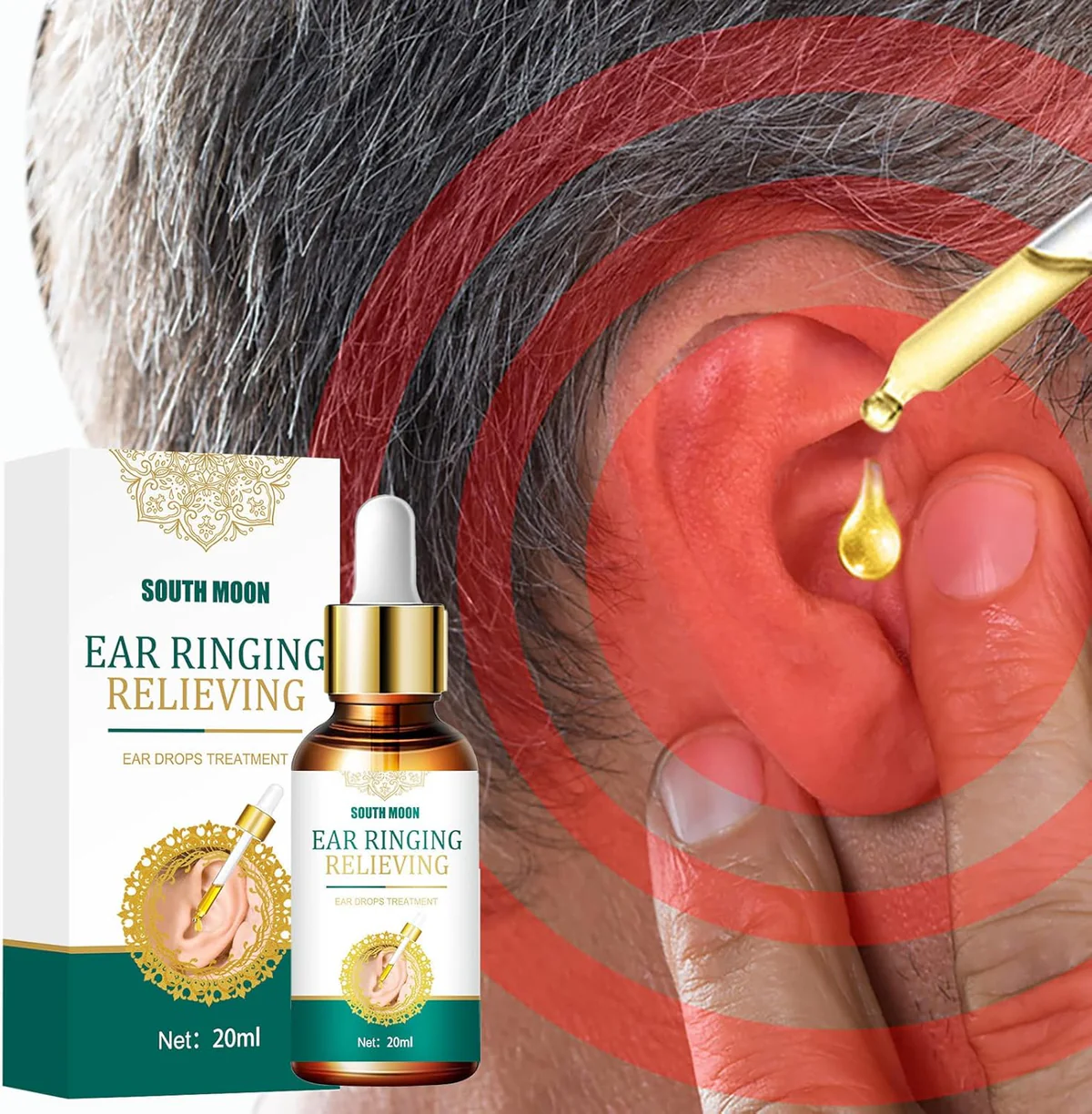 Ear Ringing Relieving Drops (30 Days Pack) - Buy 1 Get 1 FREE🔥🔥
