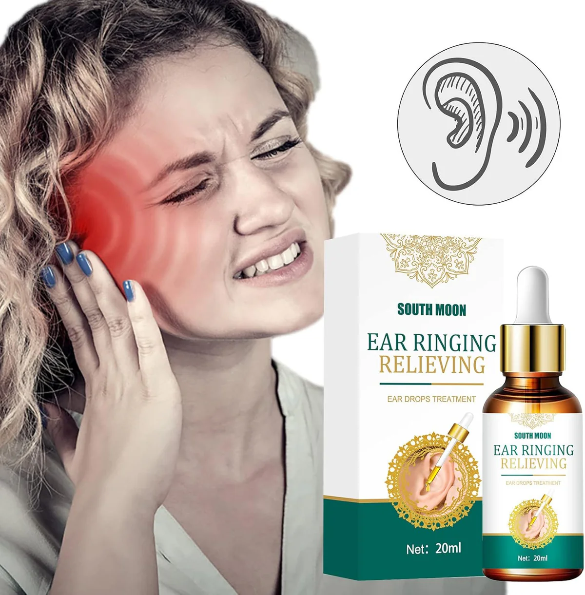 Ear Ringing Relieving Drops (30 Days Pack) - Buy 1 Get 1 FREE🔥🔥