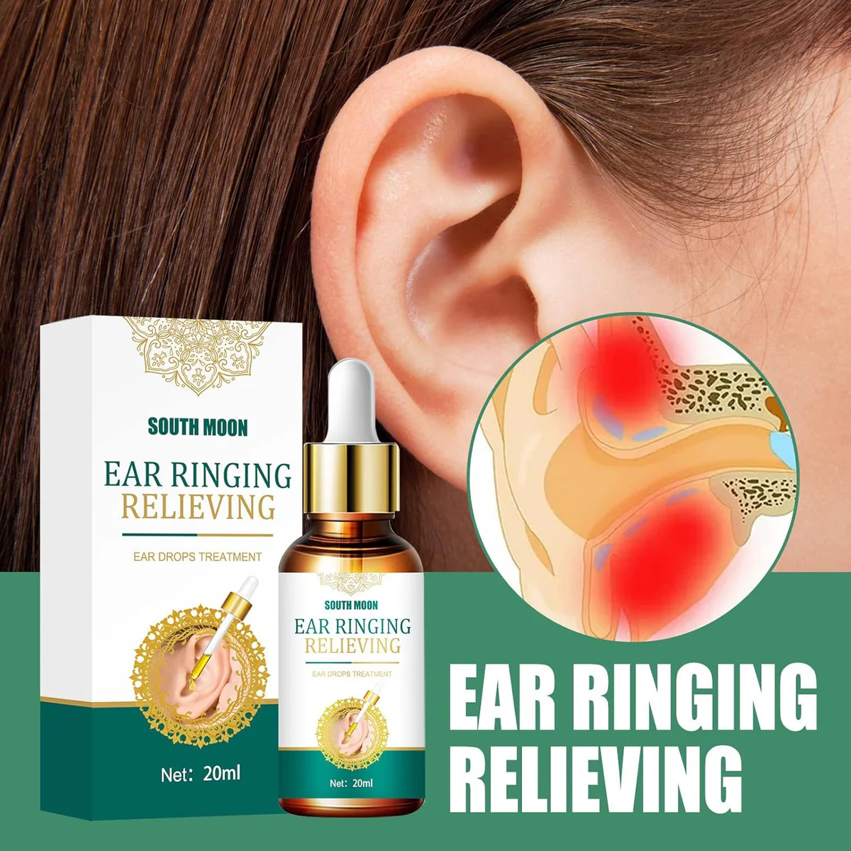 Ear Ringing Relieving Drops (30 Days Pack) - Buy 1 Get 1 FREE🔥🔥