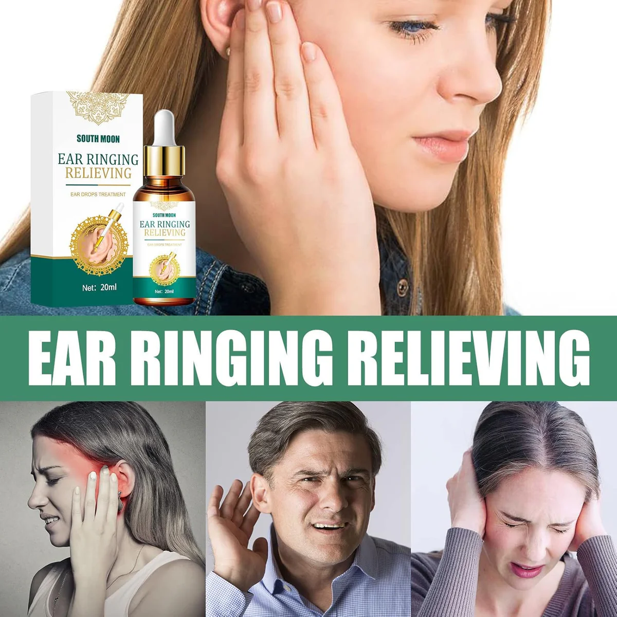 Ear Ringing Relieving Drops (30 Days Pack) - Buy 1 Get 1 FREE🔥🔥