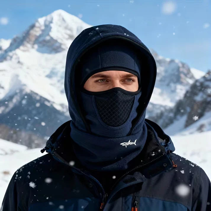 🔥Balaclava Winter Double Layer Hood Protection with Shark Letter Print (BUY 1 GET 1 FREE)